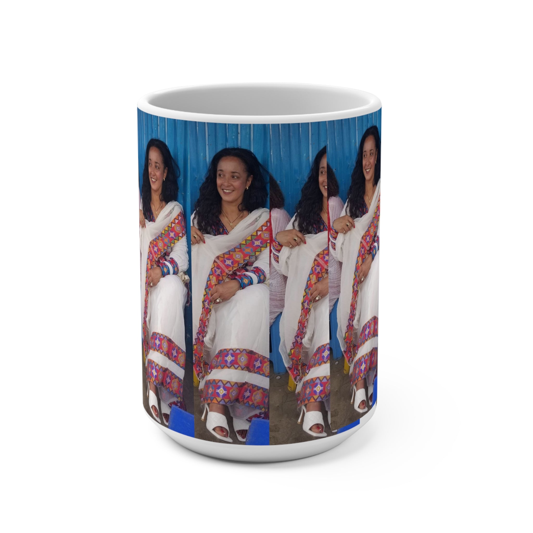 Personalized Photo Mug — Repeating Portrait 15oz